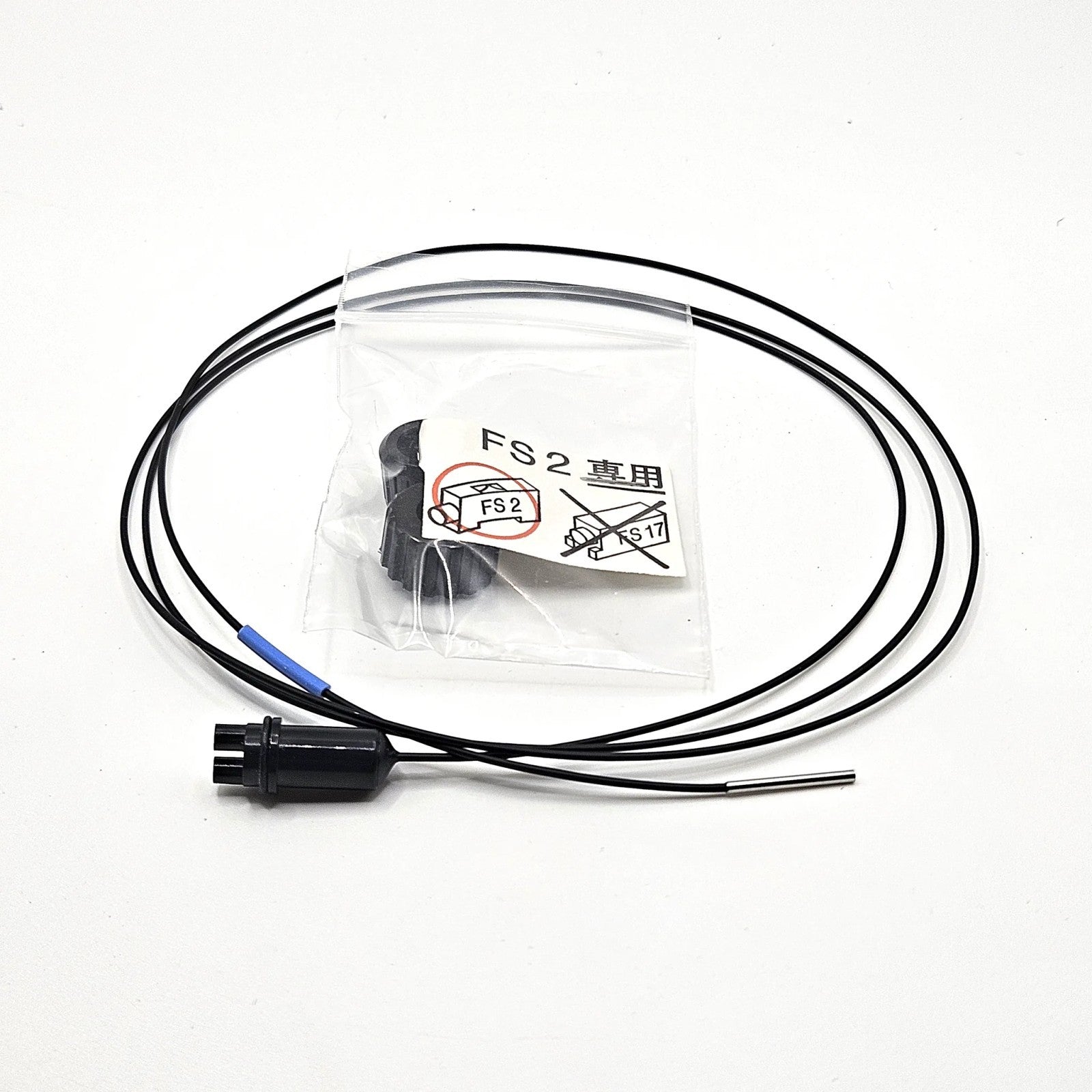 Keyence FU-49 diffuse reflective fiber optic sensor unit 1m fixed fiber 1.5mm head for industrial automation