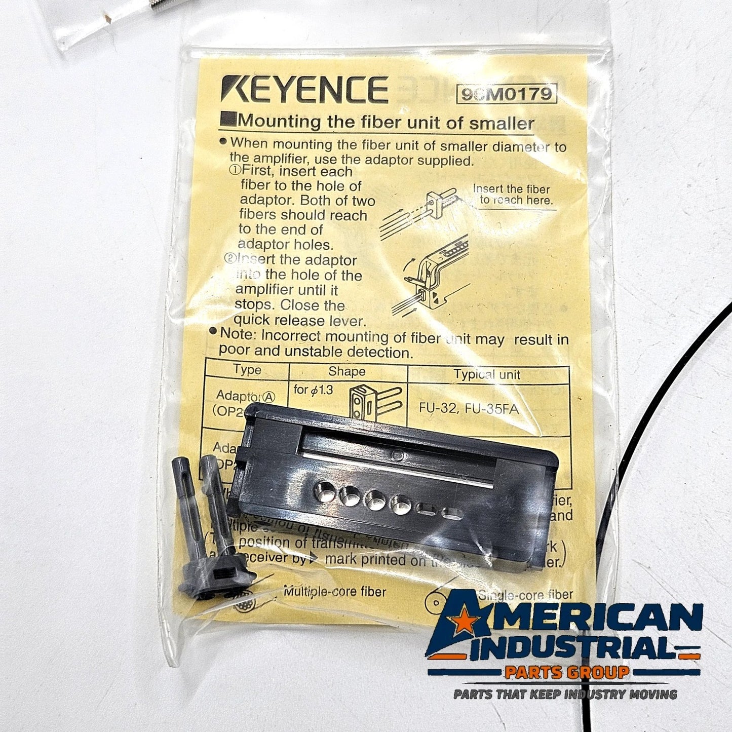 Keyence FU-51TZ thrubeam fiber optic sensor unit for fiber amplifiers in industrial automation