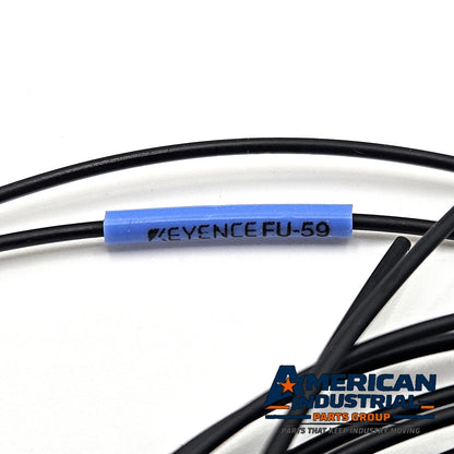 Keyence FU-59 thrubeam fiber optic sensor unit 1m high-flex fiber for fiber amplifiers in industrial automation