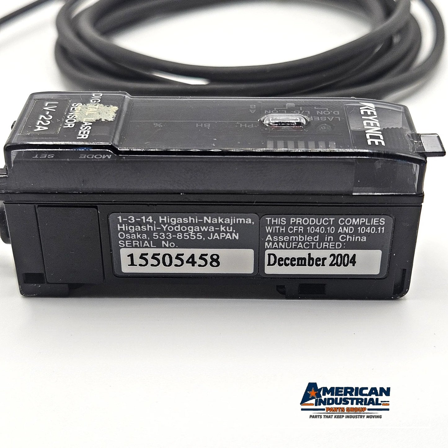 Keyence LV-22A digital laser sensor amplifier expansion unit NPN for industrial automation