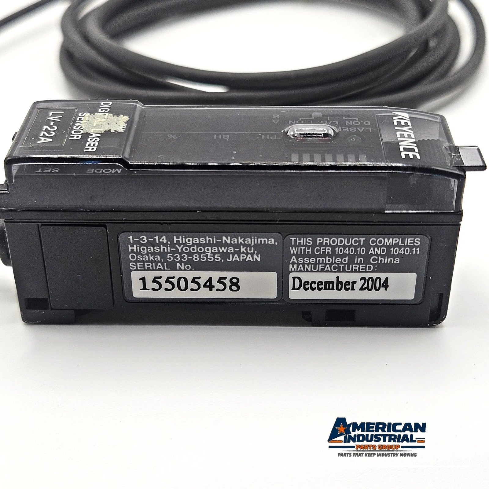 Keyence LV-22A digital laser sensor amplifier expansion unit NPN for industrial automation