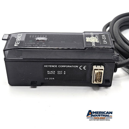 Keyence LV-22A digital laser sensor amplifier expansion unit NPN for industrial automation