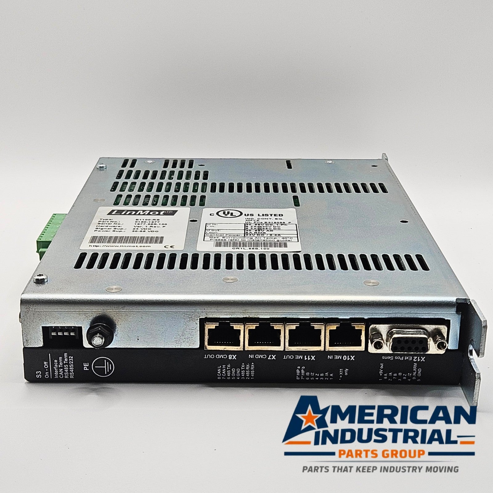 LinMot E1100-RS 0150-1677 linear servo drive 30-85VDC for industrial motion control and automation systems