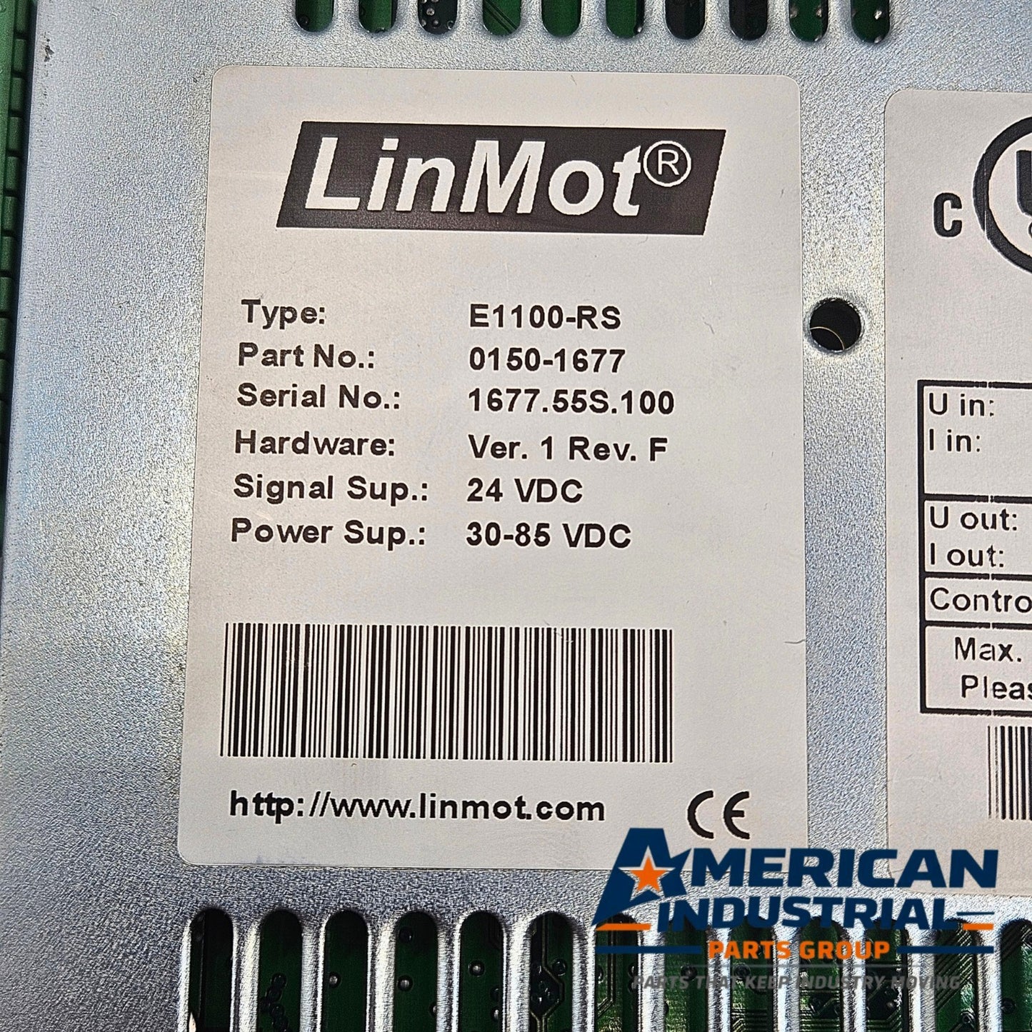 LinMot E1100-RS 0150-1677 linear servo drive 30-85VDC for industrial motion control and automation systems