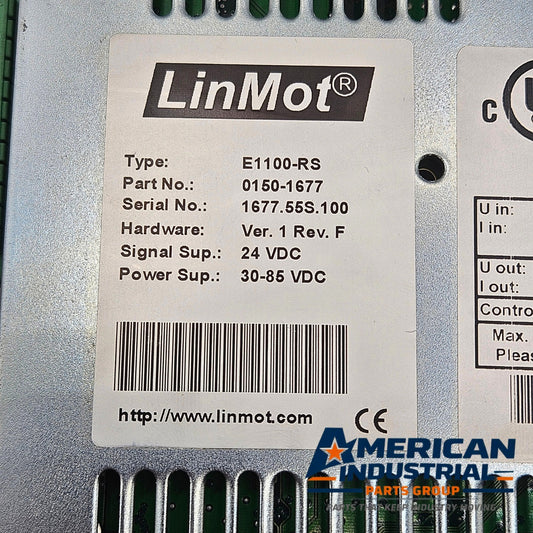 LinMot E1100-RS 0150-1677 linear servo drive 30-85VDC for industrial motion control and automation systems