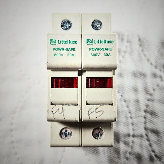 Littelfuse LPSC-ID POWR-SAFE Class CC fuse holder 600V 30A DIN rail for industrial electrical panels and MRO applications
