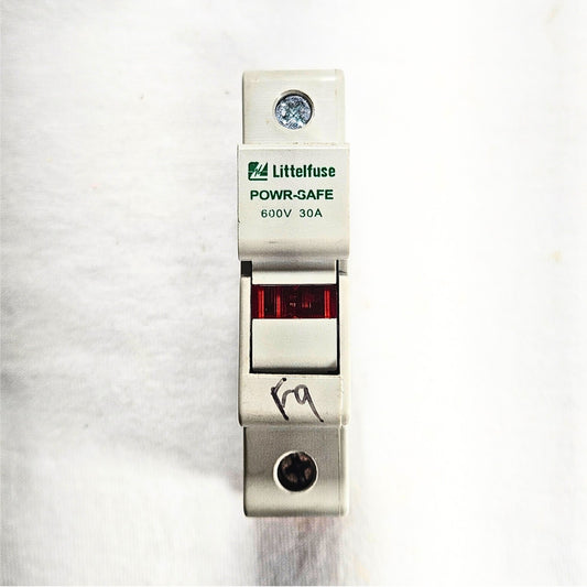 Littelfuse POWR-SAFE 600V 30A Class CC fuse holder for industrial electrical panels and MRO applications