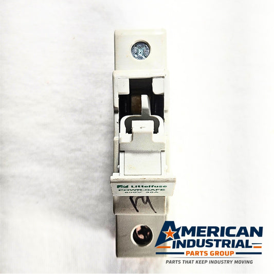 Littelfuse POWR-SAFE 600V 30A Class CC fuse holder for industrial electrical panels and MRO applications