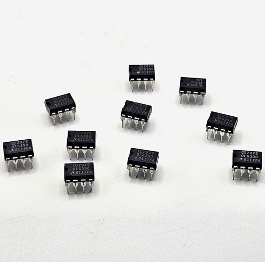 Lot of 10 OF6390 2979 8117FA 8-pin DIP integrated circuits new old stock for vintage electronics repair and board restoration