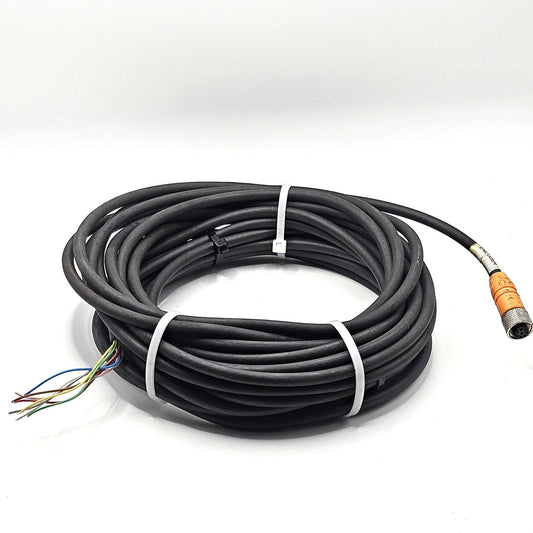 M12 8-pin female cordset encoder cable to flying leads for industrial sensors and automation