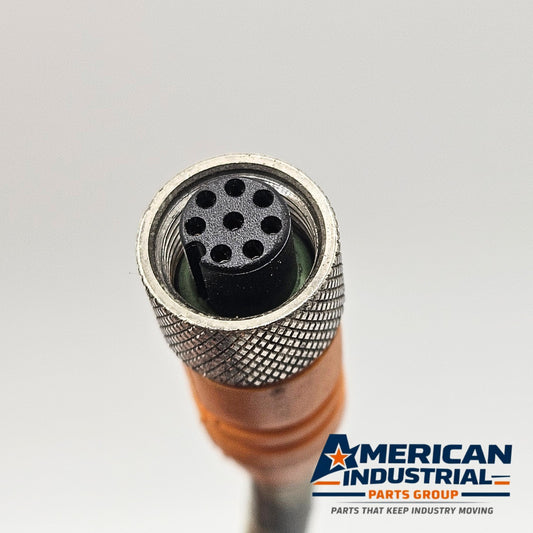 M12 8-pin female cordset encoder cable to flying leads for industrial sensors and automation