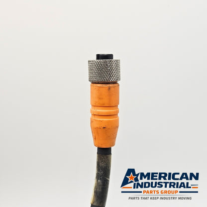 M12 8-pin female cordset encoder cable to flying leads for industrial sensors and automation