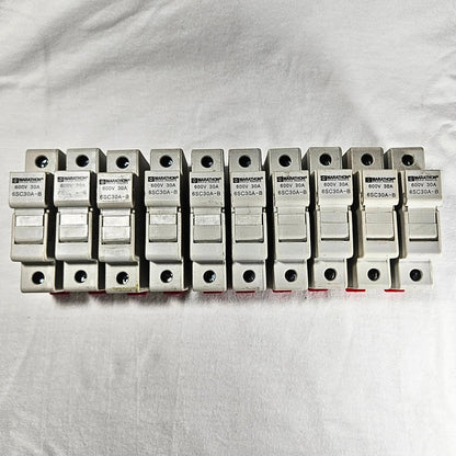 Marathon 6SC30A-B 600V 30A Class CC fuse holder lot of 10 for industrial electrical panels and MRO applications