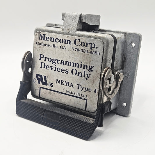 Mencom DP-DB9-RJ45-R-32 panel interface connector with DB9 and RJ45 programming port for industrial control panels and automation systems