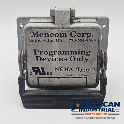 Mencom DP-DB9-RJ45-R-32 panel interface connector with DB9 and RJ45 programming port for industrial control panels and automation systems