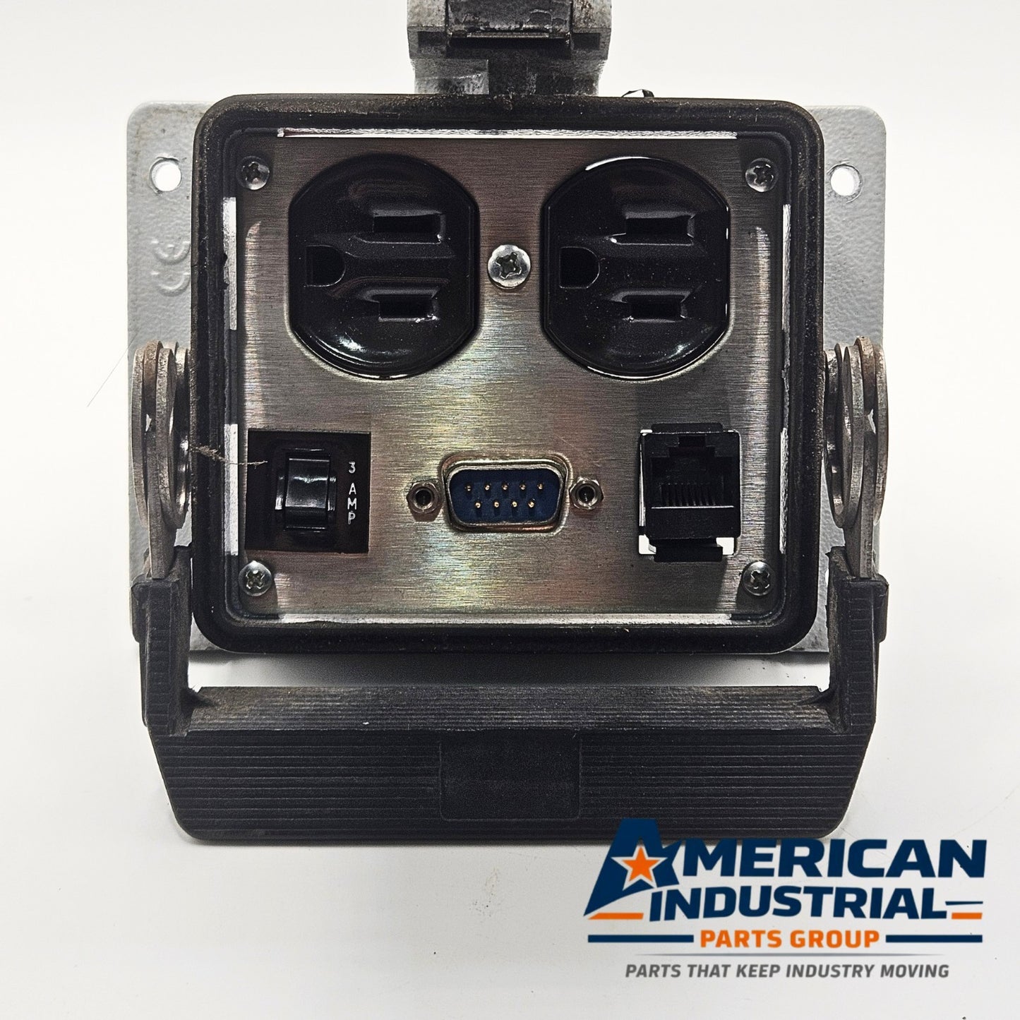 Mencom DP-DB9-RJ45-R-32 panel interface connector with DB9 and RJ45 programming port for industrial control panels and automation systems