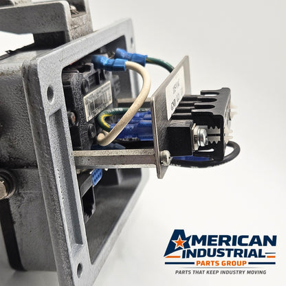 Mencom DP-DB9-RJ45-R-32 panel interface connector with DB9 and RJ45 programming port for industrial control panels and automation systems