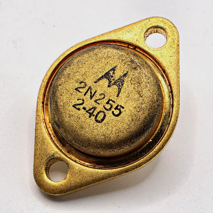 Motorola 2N255 germanium PNP power transistor gold TO-3 for vintage car radio and amplifier repair from American Industrial Parts Group