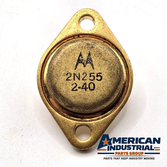 Motorola 2N255 germanium PNP power transistor gold TO-3 for vintage car radio and amplifier repair from American Industrial Parts Group