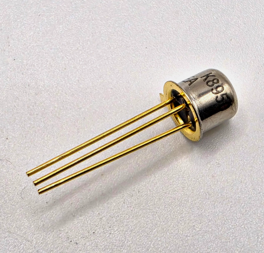 Motorola 2N4393 N-channel JFET switch TO-18 metal can gold leads for analog switching repair from American Industrial Parts Group