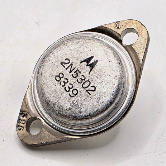 Motorola 2N5302 NPN power transistor 60V 30A 200W TO-3 for power supply and amplifier repair from American Industrial Parts Group
