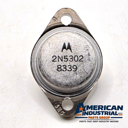 Motorola 2N5302 NPN power transistor 60V 30A 200W TO-3 for power supply and amplifier repair from American Industrial Parts Group