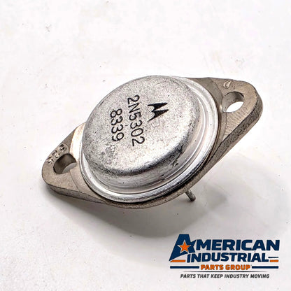 Motorola 2N5302 NPN power transistor 60V 30A 200W TO-3 for power supply and amplifier repair from American Industrial Parts Group