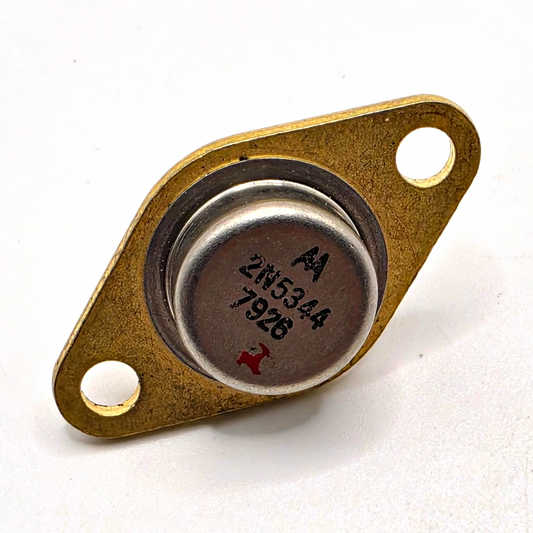 Motorola 2N5344 PNP power transistor 250V 1A TO-66 gold flange for amplifier and switching repair from American Industrial Parts Group