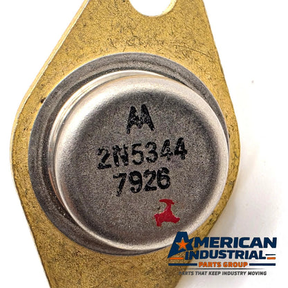 Motorola 2N5344 PNP power transistor 250V 1A TO-66 gold flange for amplifier and switching repair from American Industrial Parts Group