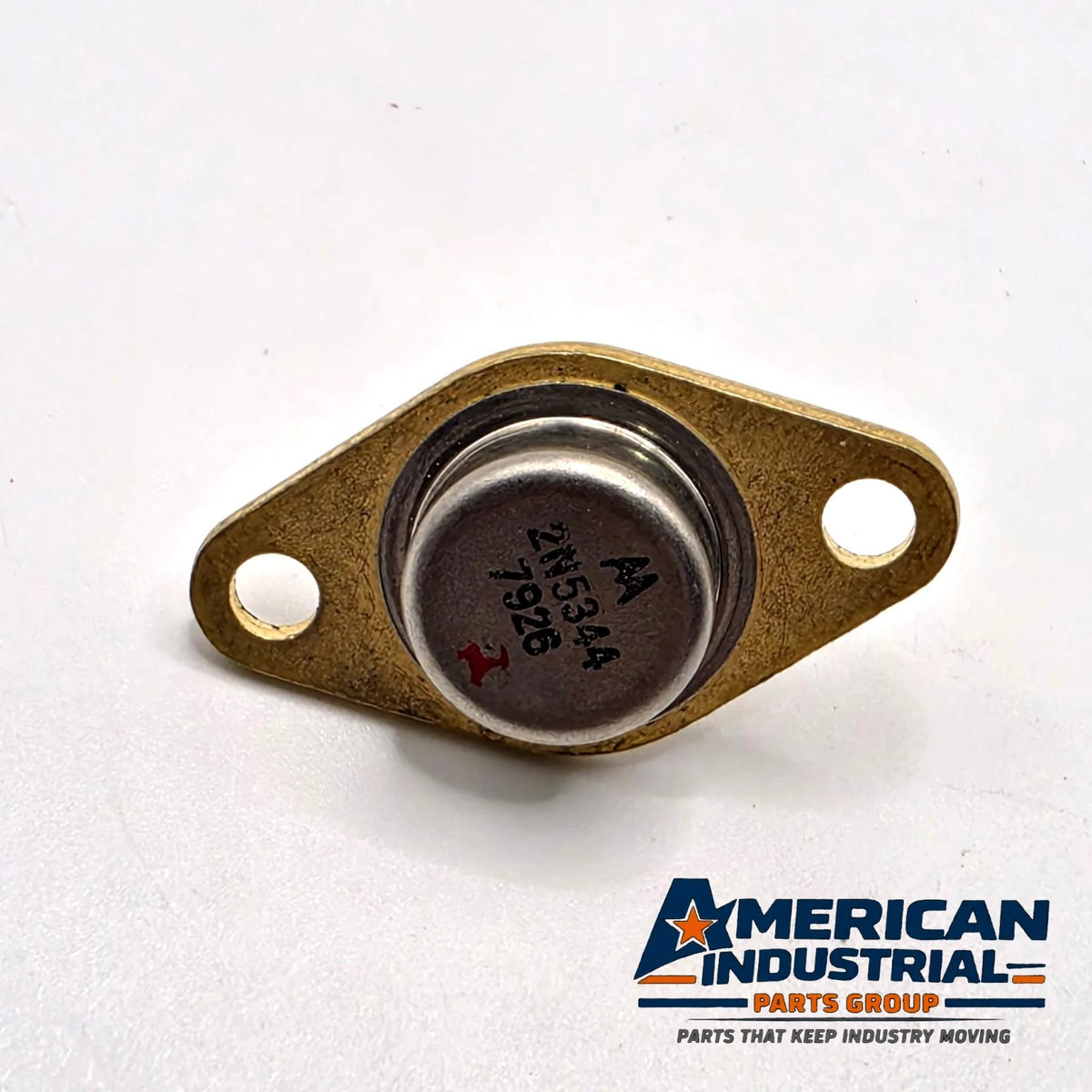 Motorola 2N5344 PNP power transistor 250V 1A TO-66 gold flange for amplifier and switching repair from American Industrial Parts Group