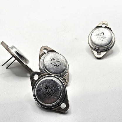 Motorola 2N6385 NPN Darlington power transistor 80V 10A TO-3 new old stock for power switching and audio amplifier repair