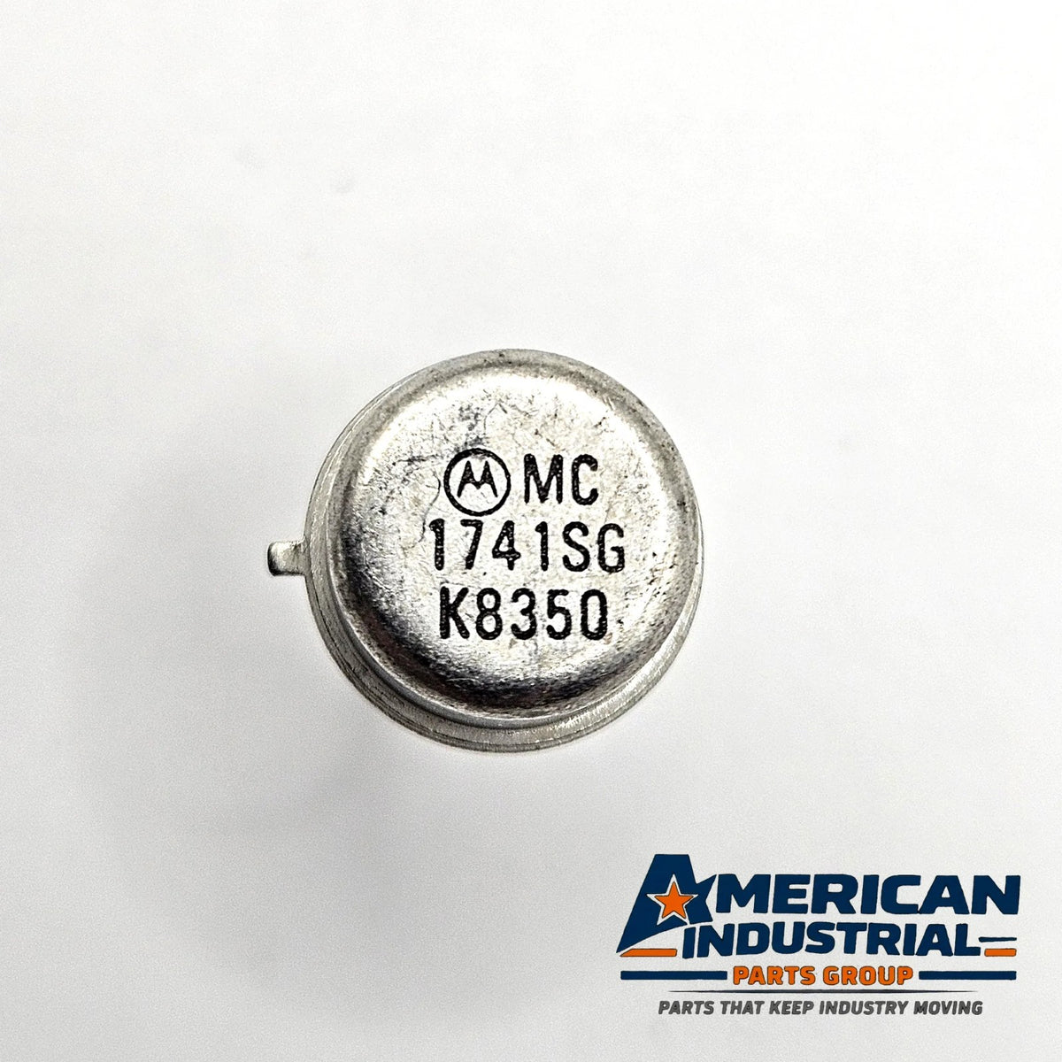 Motorola MC1741SG 741 operational amplifier 8-pin metal can ECG-941 for amplifier circuit repair from American Industrial Parts Group
