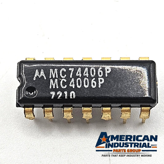 Motorola MC7406P MC4006P hex inverter buffer driver open collector 14-pin DIP for vintage computer and logic board repair