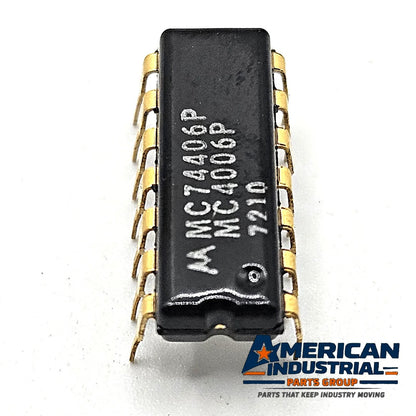 Motorola MC7406P MC4006P hex inverter buffer driver open collector 14-pin DIP for vintage computer and logic board repair