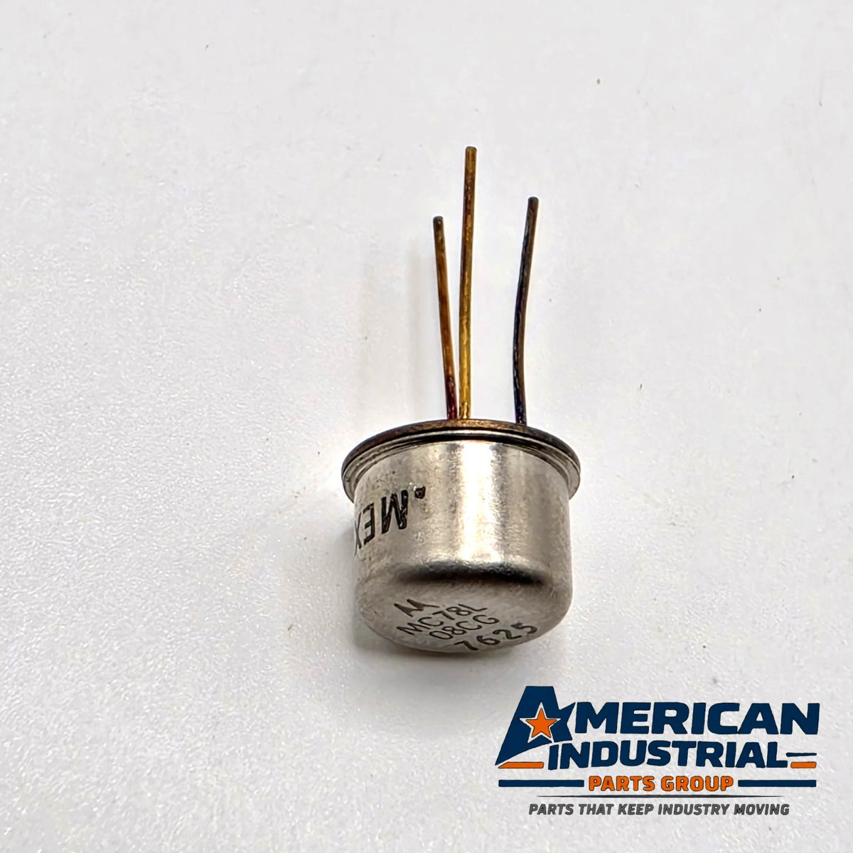 Motorola MC78L08CG 78L08 voltage regulator 8V 100mA TO-39 metal can gold leads for test equipment repair from American Industrial Parts Group