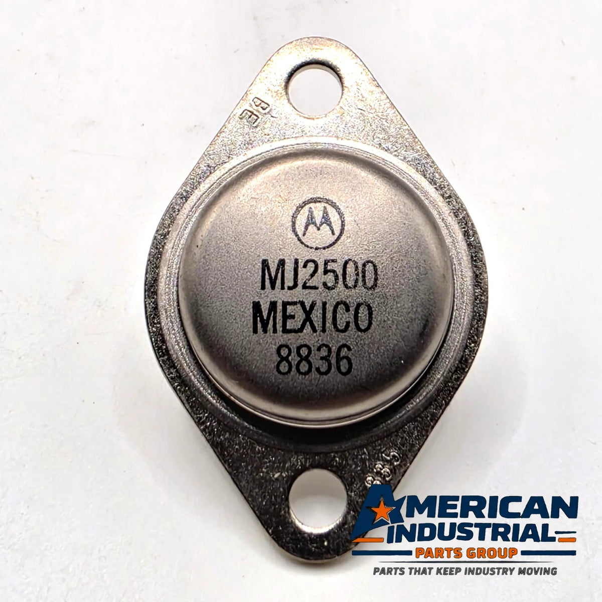 Motorola MJ2500 PNP Darlington power transistor 60V 10A TO-3 for audio amplifier output repair from American Industrial Parts Group