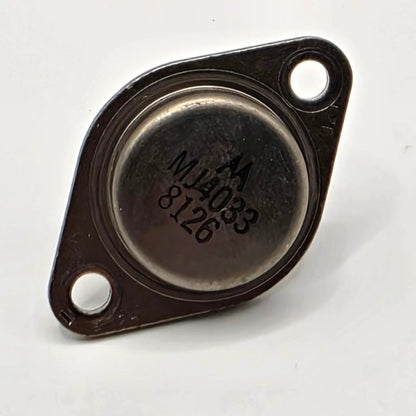 Motorola MJ4033 NPN Darlington power transistor 60V 16A 150W TO-3 for amplifier and switching repair from American Industrial Parts Group