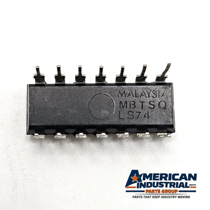 Lot of 2 Motorola SN74LS74AN dual D flip-flop 14-pin DIP for vintage electronics repair and TTL logic circuits