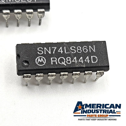 Motorola SN74LS86N quad 2-input XOR gate DIP-14 lot of 2 for vintage electronics repair and TTL logic circuits