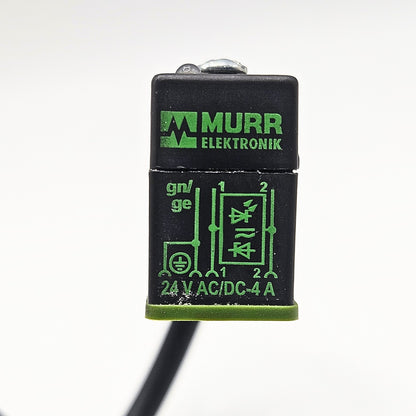 Murr Elektronik 24V AC/DC 4A solenoid valve connector cable for industrial automation systems and pneumatic control
