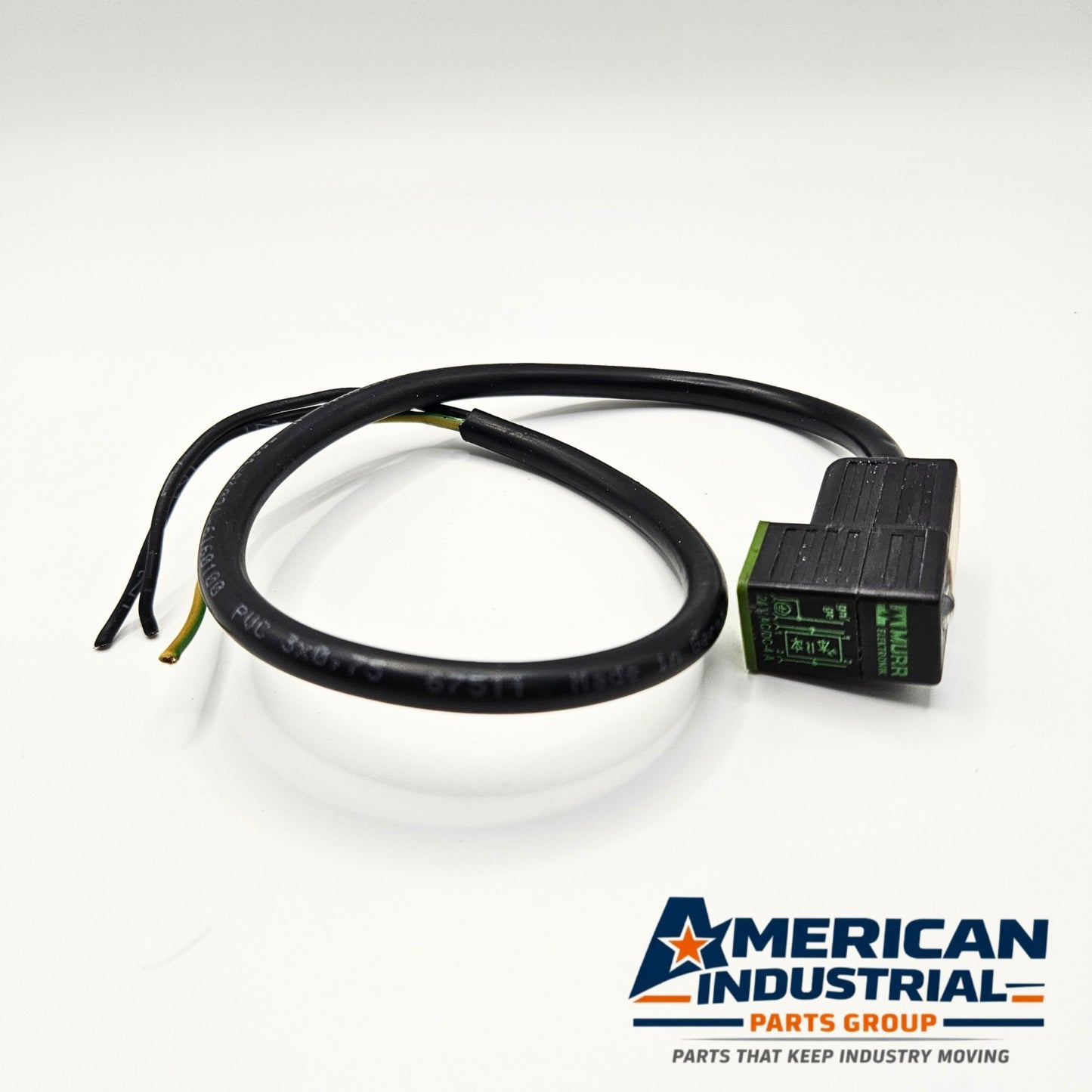 Murr Elektronik 24V AC/DC 4A solenoid valve connector cable for industrial automation systems and pneumatic control
