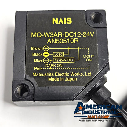 NAiS MQ-W3AR-DC12-24V diffuse reflective photoelectric sensor NPN 12-24VDC for industrial object detection