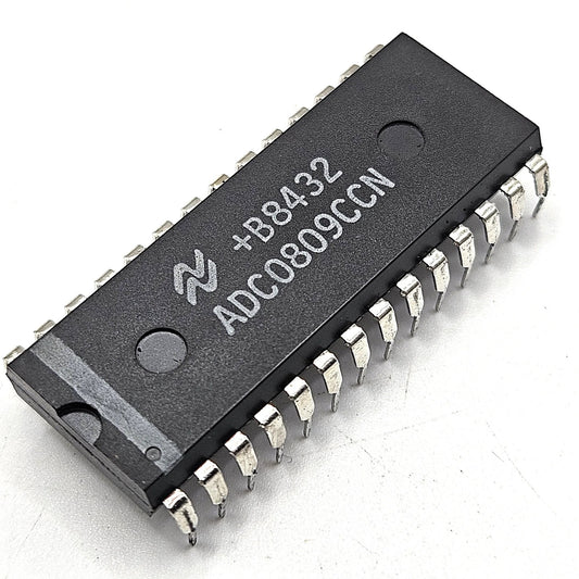 National Semiconductor ADC0809CCN 8-bit 8-channel successive approximation A/D converter 28-pin DIP for data acquisition board repair