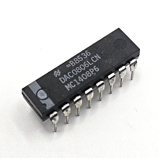 National Semiconductor DAC0806LCN MC1408P6 8-bit D/A converter IC DIP-16 vintage new old stock for legacy analog repair