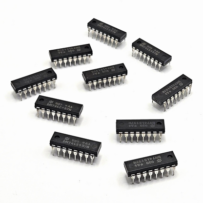 Lot of 10 National Semiconductor DM74LS157N quad 2:1 multiplexers DIP-16 for vintage electronics repair and TTL logic circuits