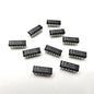 Lot of 10 National Semiconductor DM74LS74AN dual D flip-flops 14-pin DIP for vintage electronics repair and TTL logic circuits