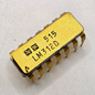 National Semiconductor LM312D micropower op amp IC gold ceramic 14-pin DIP 1975 from American Industrial Parts Group