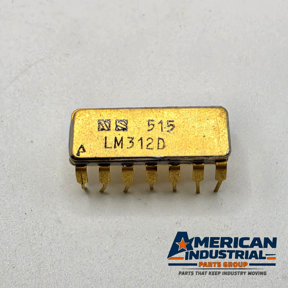 National Semiconductor LM312D micropower op amp IC gold ceramic 14-pin DIP 1975 from American Industrial Parts Group