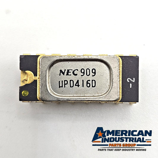 NEC UPD416D-2 16Kx1 200ns dynamic RAM vintage IC in ceramic DIP-16 package for retro computer and legacy electronics repair