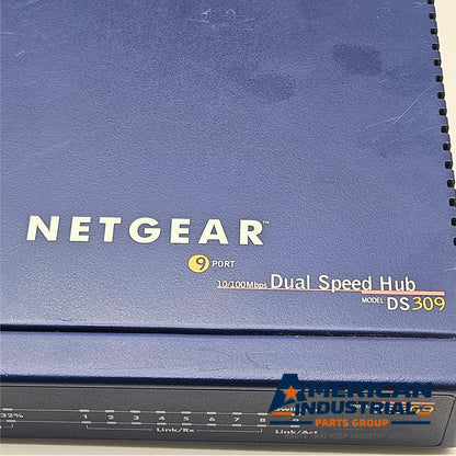 Netgear DS309 9-port dual speed hub 10/100Mbps for network connectivity applications